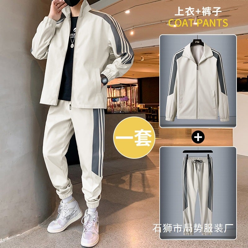 2025 New Casual Sports Jacket Suit Men'S Fashion Trendy Long Pants Handsome Trendy Jacket Trend - Image 4